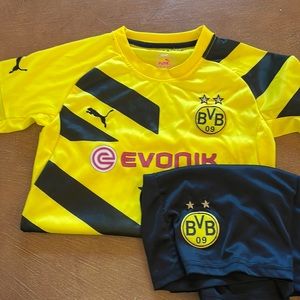 borussia Dortmund Home Jersey Kit Kids(Jersey+Shorts)